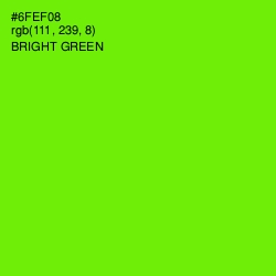 #6FEF08 - Bright Green Color Image