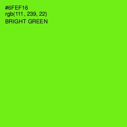 #6FEF16 - Bright Green Color Image