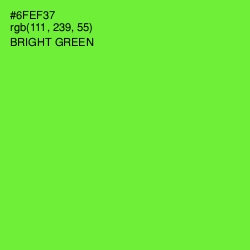 #6FEF37 - Bright Green Color Image