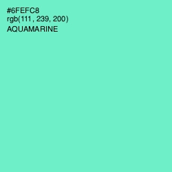 #6FEFC8 - Aquamarine Color Image