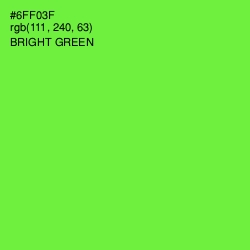 #6FF03F - Bright Green Color Image