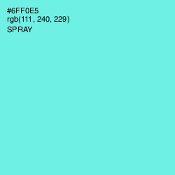 #6FF0E5 - Spray Color Image