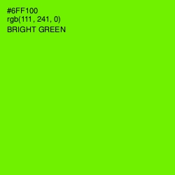 #6FF100 - Bright Green Color Image