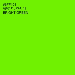 #6FF101 - Bright Green Color Image