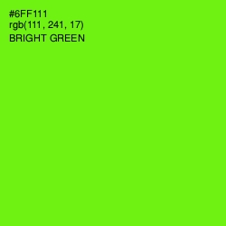 #6FF111 - Bright Green Color Image