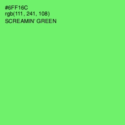 #6FF16C - Screamin' Green Color Image