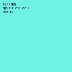 #6FF1E5 - Spray Color Image