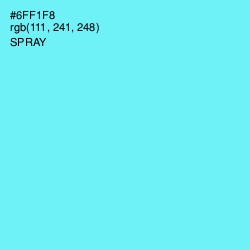 #6FF1F8 - Spray Color Image