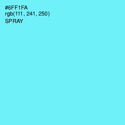 #6FF1FA - Spray Color Image