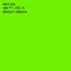 #6FF204 - Bright Green Color Image