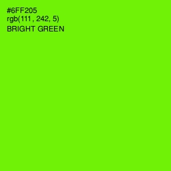 #6FF205 - Bright Green Color Image