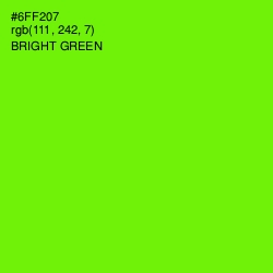 #6FF207 - Bright Green Color Image