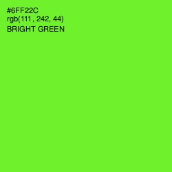 #6FF22C - Bright Green Color Image