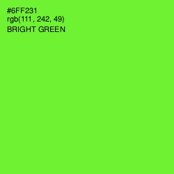 #6FF231 - Bright Green Color Image