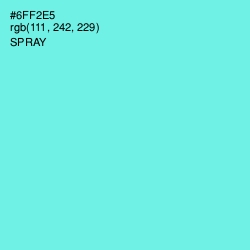 #6FF2E5 - Spray Color Image