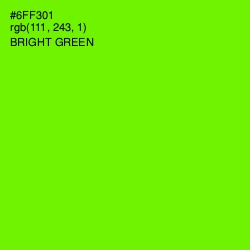 #6FF301 - Bright Green Color Image