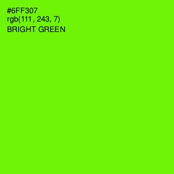 #6FF307 - Bright Green Color Image