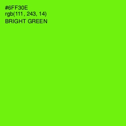#6FF30E - Bright Green Color Image