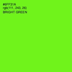 #6FF31A - Bright Green Color Image