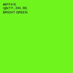 #6FF41E - Bright Green Color Image