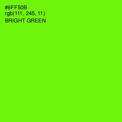 #6FF50B - Bright Green Color Image