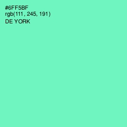 #6FF5BF - De York Color Image