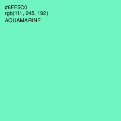 #6FF5C0 - Aquamarine Color Image