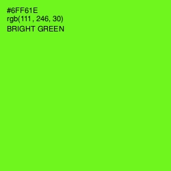 #6FF61E - Bright Green Color Image