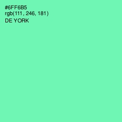 #6FF6B5 - De York Color Image