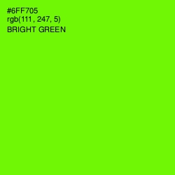 #6FF705 - Bright Green Color Image