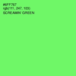 #6FF767 - Screamin' Green Color Image