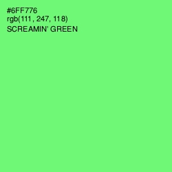 #6FF776 - Screamin' Green Color Image