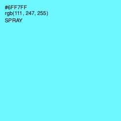 #6FF7FF - Spray Color Image