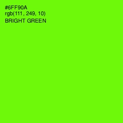 #6FF90A - Bright Green Color Image