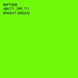 #6FF90B - Bright Green Color Image
