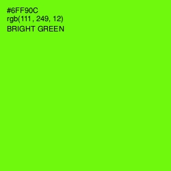 #6FF90C - Bright Green Color Image