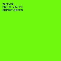 #6FF90E - Bright Green Color Image
