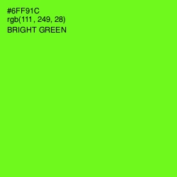 #6FF91C - Bright Green Color Image