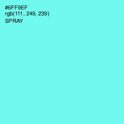 #6FF9EF - Spray Color Image