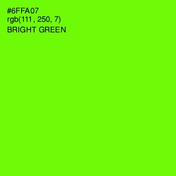 #6FFA07 - Bright Green Color Image