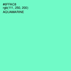 #6FFAC8 - Aquamarine Color Image