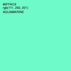 #6FFAC9 - Aquamarine Color Image