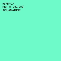 #6FFACA - Aquamarine Color Image