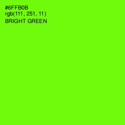 #6FFB0B - Bright Green Color Image