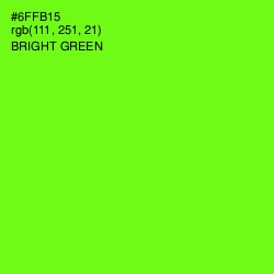 #6FFB15 - Bright Green Color Image