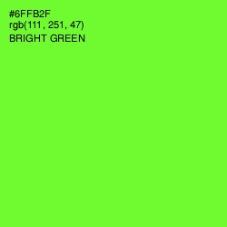 #6FFB2F - Bright Green Color Image