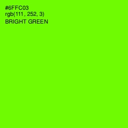 #6FFC03 - Bright Green Color Image