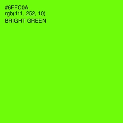 #6FFC0A - Bright Green Color Image