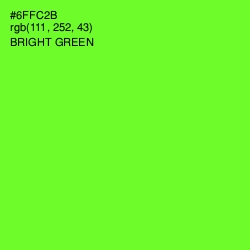 #6FFC2B - Bright Green Color Image