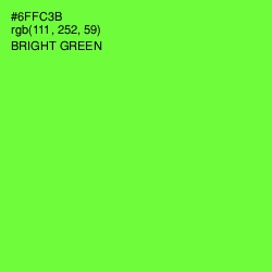 #6FFC3B - Bright Green Color Image